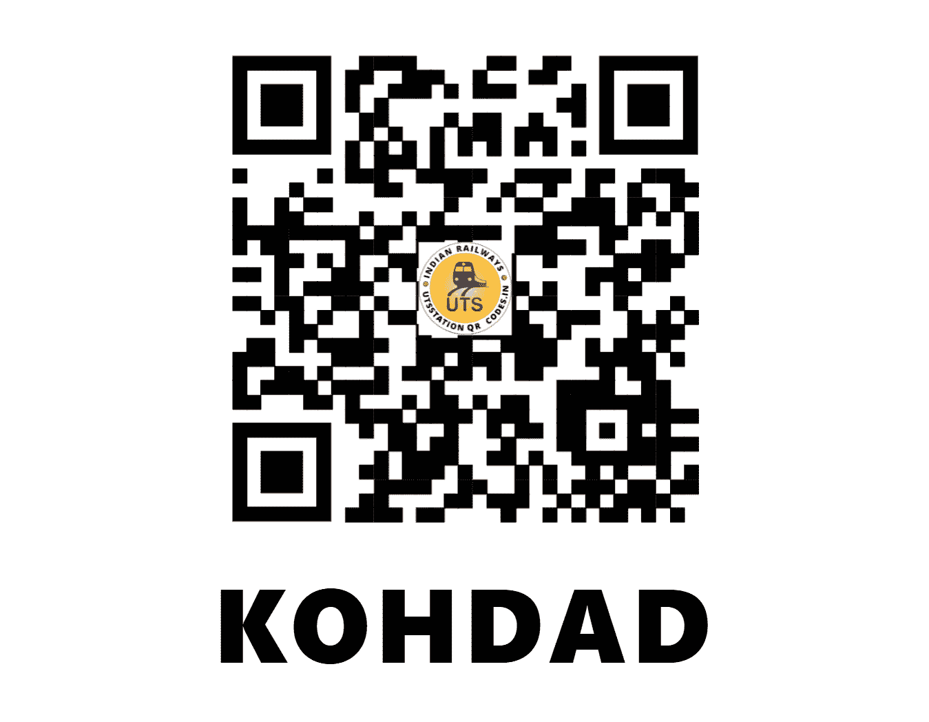 UTS QR Code for KOHDAD - KDK - CR (MADHYA PRADESH)